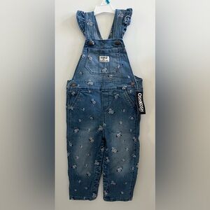 OshKosh B'gosh Baby Floral Print Ruffle
Stretch Denim Overalls